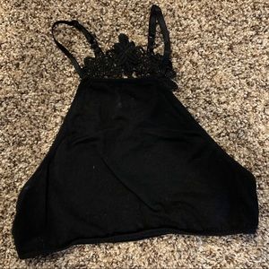 Urban Outfitters Black Lace Back Bralette